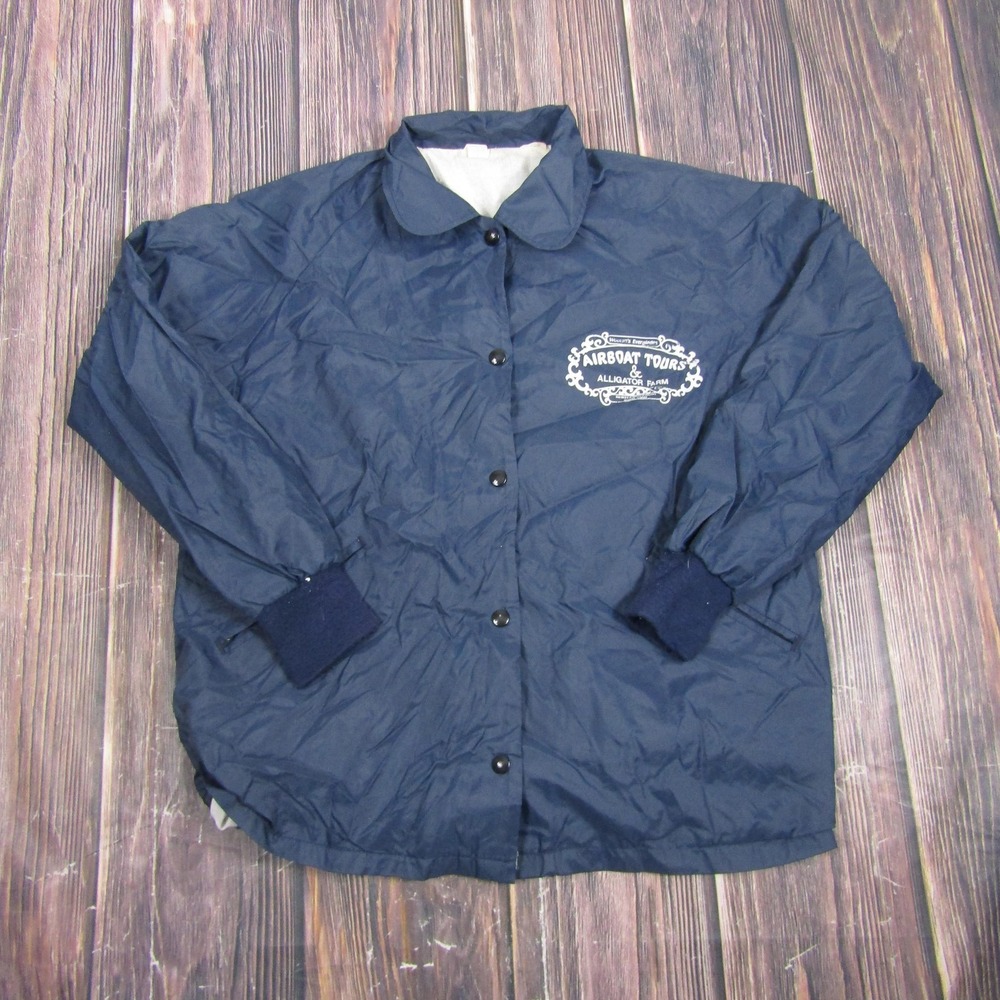 Vintage Wooten's Everglades Windbreaker Jacket Mens XL Airboat Alligator Farm